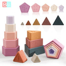 Axya Silicone Color Block Stacking Toy with Music - 5PCS Baby Building Blocks
