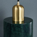Axyaa White Marble LED Pendant Lights Gold Brass Vintage Hanging Lamp