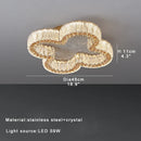 Axyaa Dimmable Crystal Ceiling Lamp for Elegant Living Room & Bedroom Decor
