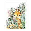 Safari Animal Custom Name Wall Art Prints by Axyaa for Kids Room Decor