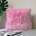 Axyaa Cozy Plush Cushion Cover 45x45cm White Grey Decor Pillowcase