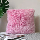 Axyaa Cozy Plush Cushion Cover 45x45cm White Grey Decor Pillowcase