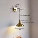 Axyaa Copper LED Wall Light: Modern Nordic Lamp for Dining, Bathroom, Bedroom