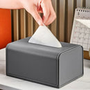 Axyaa Waterproof Leather Tissue Box Cover Napkin Holder for Home, Car, Office