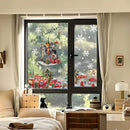 Axyaa Winter Cabin Christmas Window Clings - Snowy Forest Static Decals