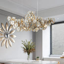Axyaa Crystal Chandelier Pendant Light for Living and Dining Room