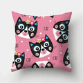 Black Cat Pattern Pillowcase for Sofa Decor Axyaa Brand