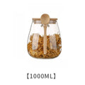 Axyaa Glass Oatmeal Cup Set with Lids, Spoons, Salad Bowls - Meal Prep Containers