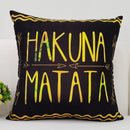 Axyaa Black Yellow Alphabet Letter Cushion Cover - Square Polyester Pillow Case