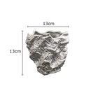 Axyaa Ceramic Rock Vase | Gold-plated Simulation Stone Design