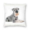 Axyaa Miniature Schnauzer Dog Cartoon Cushion Cover for Sofa - Puppy Lover's Nordic Pillow