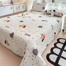 Axyaa Spring Cotton High-Temp Sand-Washed Bed Cover Single Piece, Winter Padded Bed for One