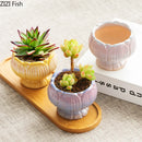 Lotus Shape Ceramic Vase by Axyaa: Elegant Table Decor for Flowers & Plants