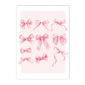 Pink Bows Cherry Wall Art Canvas Poster Prints Axyaa College Girl Room Decor