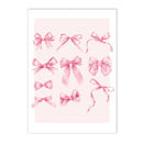 Pink Bows Cherry Wall Art Canvas Poster Prints Axyaa College Girl Room Decor