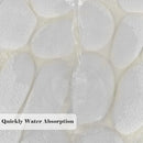 Axyaa White Memory Foam Non-Slip Bath Mat - Soft & Absorbent Rug