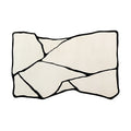Axyaa Plush Black White Lines Carpet: Modern Luxury Room Decor Rug
