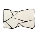Axyaa Plush Black White Lines Carpet: Modern Luxury Room Decor Rug