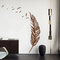 Axyaa Carved Feather Wall Stickers - Home Decor Self Adhesive Living Room Decals