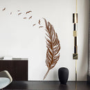 Axyaa Carved Feather Wall Stickers - Home Decor Self Adhesive Living Room Decals