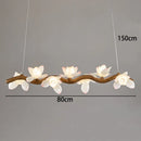 Axyaa LED Wood Chandelier: Elegant Ceiling Lamp for Home or Restaurant