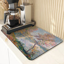 Axyaa Autumn Road Coffee Mat - Absorbent & Anti-Slip Table Drying Mats