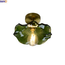 Axyaa Green Glass LED Ceiling Lamp Vintage Ceiling Lights Fixtures for Home Lighting