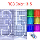 Axyaa LED Neon Number Sign - 30in, RGB Flashing, Sweet 16 18 21 Night Light