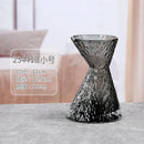 Axyaa Clear Art Glass Vase for Flowers - Decorative Transparent Hydroponic Ornament