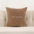 Velvet Plush Pillowcase by Axyaa - White Pink Fluffy Soft Throw Pillow Cover