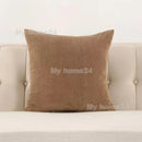 Velvet Plush Pillowcase by Axyaa - White Pink Fluffy Soft Throw Pillow Cover