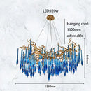 Axyaa Crystal Pendant Lamp for Living Room, Bedroom, Dining Room, and Bar Counter