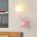 Axyaa White Bear 3D Moon Wall Light for Bedroom Decoration