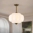 Axyaa Pumpkin Glass Chandelier - Modern Chinese Style for Home and Restaurant
