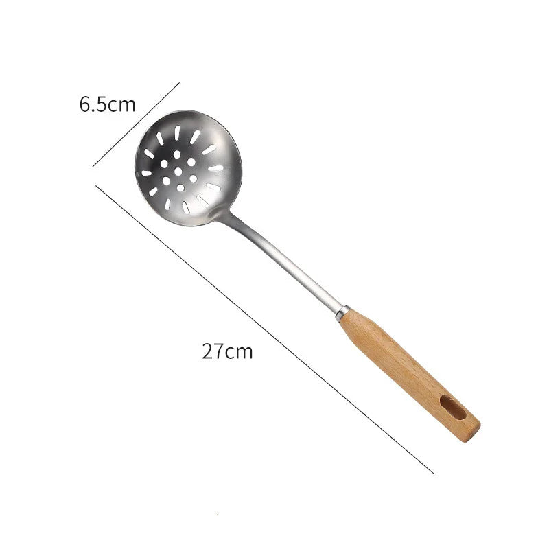 Axyaa Stainless Steel Soup Spoon Strainer for Kitchen Cooking