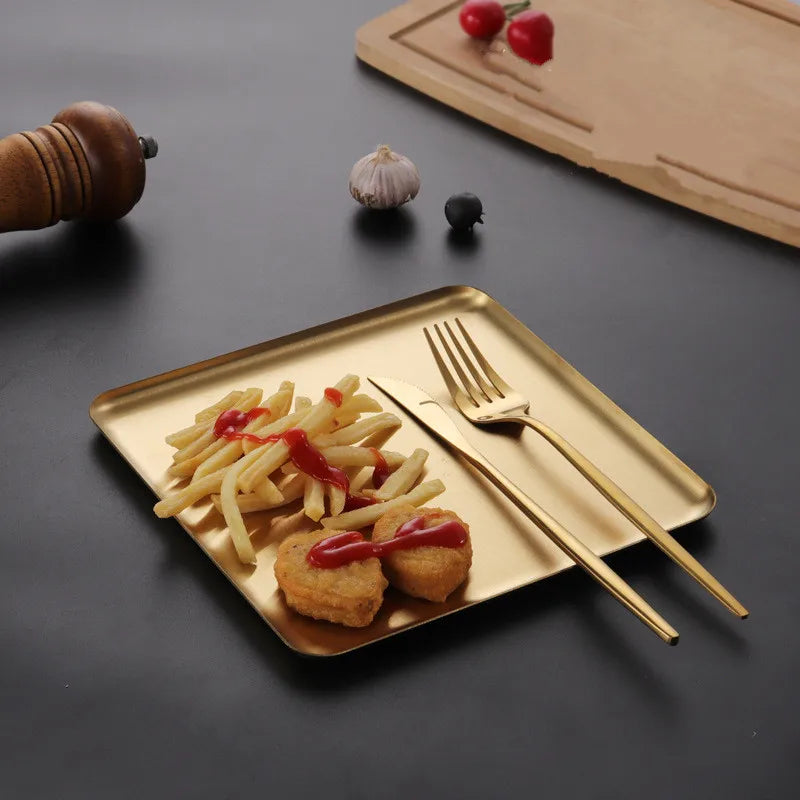 Axyaa Stainless Steel Non-Stick Baking Tray for Food Storage and Cooking