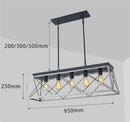 Axyaa Industrial Cage Chandelier - Vintage Island Lamp for Restaurant & Bar