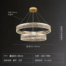 Axyaa Gold Metal Chandeliers Modern Luxury Crystal LED Hanging Lamps