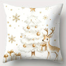 Axyaa Golden Christmas Series Pillowcase Set - 4pcs, 17.7" x 17.7"