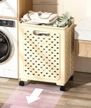 Axyaa Rolling Wheels Storage Basket: Large Capacity, Heavy-Duty Organizer for Clothes/Toys/Snacks