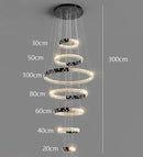 Axyaa Exquisite Hall Staircase Chandelier - Indoor Ceiling Lighting Fixtures - Elegant Indoor Lights