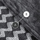 Axyaa Grey Wave Acrylic Knitted Throw Blanket with Tassels