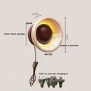 Axyaa Vintage LED Wall Light Fixture Natural Yellow Travertine Stone Bedside Lamp