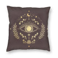 Evil Eye Black Art Cushion Cover Mystery Spirit Pillowcase by Axyaa