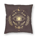 Evil Eye Black Art Cushion Cover Mystery Spirit Pillowcase by Axyaa