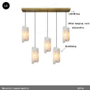 Axyaa Natural Cloud Copper Stone Chandelier for Staircase & Living Room