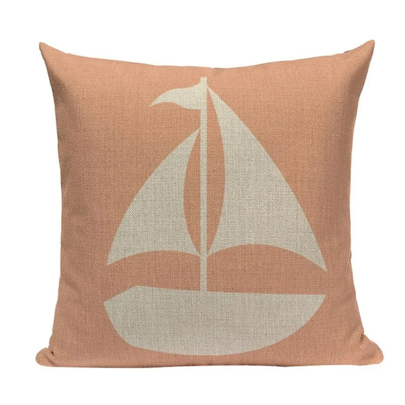 Axyaa Yellow Geometric Linen Pillow Case 45*45cm