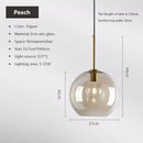 Axyaa Loft Glass Pendant Light for Kitchen Restaurant - Modern Nordic Industrial Decor