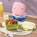 Axyaa Portable Lunch Box: Square Container for Students, Travel, Picnic, Camping & Outdoor Dining