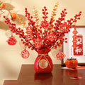 Axyaa Fruit Money Bag Vase with Artificial Flowers Bouquet - Home Décor Craft